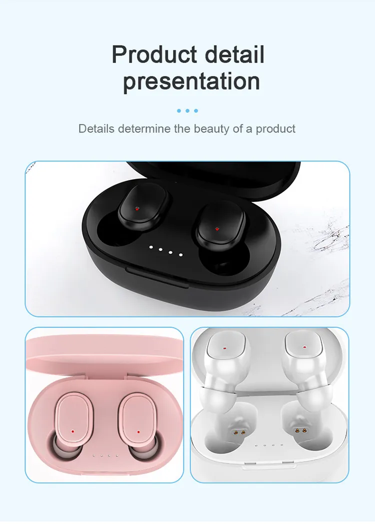 TWS Bluetooth Headphone Wireless Earphone Stereo Headset sportEarbuds microphone with charging box forsmartphone
